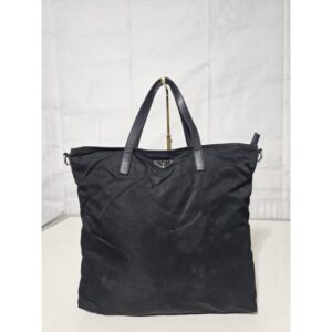 PRADA Tessuto Nylon Vela Shopping Tote Black