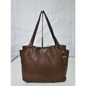 Prada Vitello Daino Tote Bag Brown