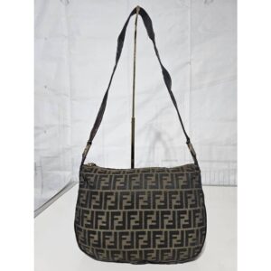 Fendi Vintage Zucca FF Print Shoulder/Crossbody Bag Brown