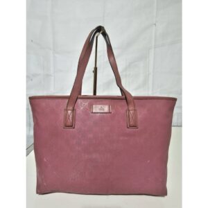 GUCCI Imprime PVC Leather Shoulder Bag Pink Large