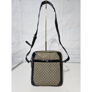 Gucci Diamante Coated Canvas Crossbody/Shoulder Bag Beige/Black