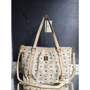 MCM Visetos Leather Bag Black/Beige