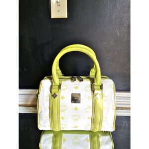MCM Visestos Bag White and Lemon