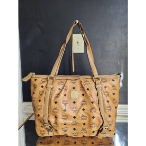 MCM Visetos PVC Handbag/Shoulder Bag Brown