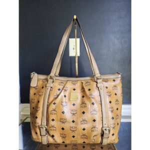 MCM Visetos Visetos Cognac Handbag/Shoulder Bag