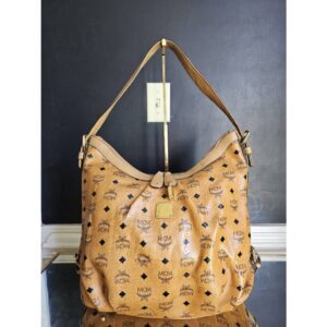MCM Visetos Hobo Cognac