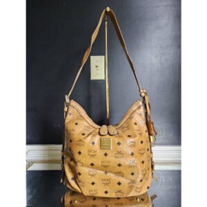 MCM Visetos Cognac Hobo / Crossbody Bag