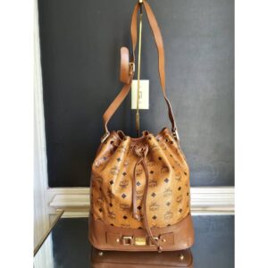 MCM Cognac Visetos Belt Bucket Bag Limited Edition
