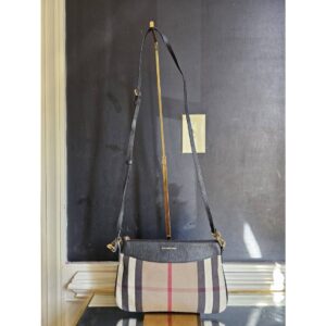 Burberry Derby Peyton House Check Coated Canvas Clutch/Crossbody Bag