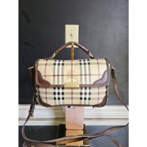 BURBERRY Blue Label Top Handle Nova Check Printed Shoulder / Crossbody Bag