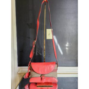 Burberry Henham House Check Crossbody Bag Red/Beige