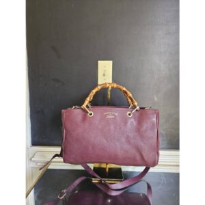 Gucci Bamboo Shopper Leather Satchel Bag