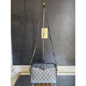 Gucci GG Monogram Vintage Crossbody Bag Navy Blue/Grey