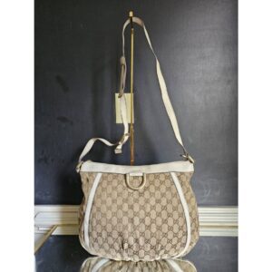 Gucci GG Canvas Abbey D-Ring Crossbody Bag Beige/Off-White