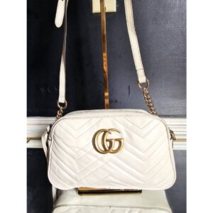 Gucci GG MARMONT SHOULDER/CROSSBODY BAG OFF-WHITE