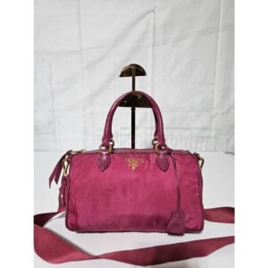 Prada Bauletto Baguettes Nylon Bag Pink