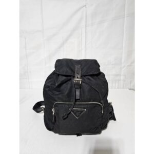 Prada Nylon Drawstring Backpack Black