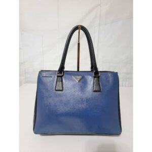 PRADA GALLERIA SAFFIANO TOTE BAG BLUE/BLACK