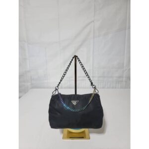 Prada Vintage Nylon Pouch/Clutch converted to a Shoulder Bag