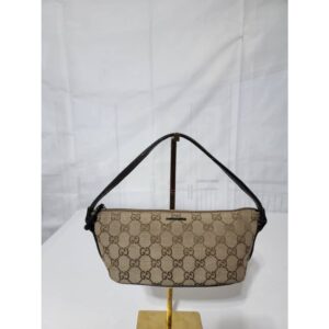 Gucci Web Pochette Shoulder Bag GG canvas Beige/Brown