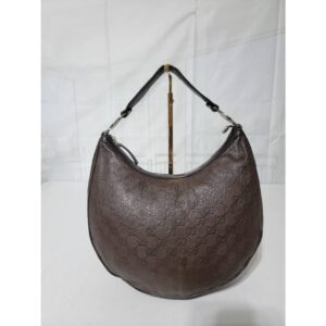 Gucci Guccissima Twins Hobo Dark Brown Bag