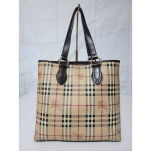 BURBERRY Haymarket Check Shopping Bag