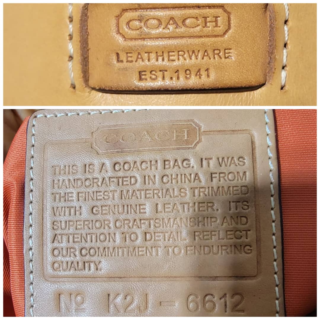 COACH VINTAGE CANVA TOTE SHOULDER BAG BROWN - Image 6
