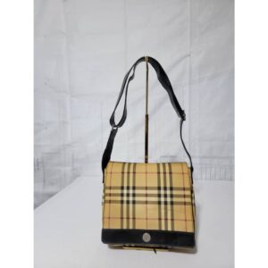 Burberry House Check PVC Messenger Bag Beige/Black