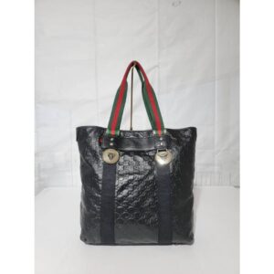Gucci Crystal GG Web Tote Bag Black