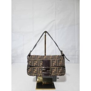 Fendi Zucca Canvas Baguette Brown