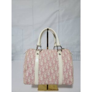 CHRISTIAN DIOR Monogram Boston Bag Pink