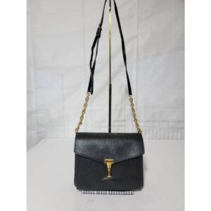 Burberry Small Grainy Nubuck Leather Macken Crossbody Bag Black