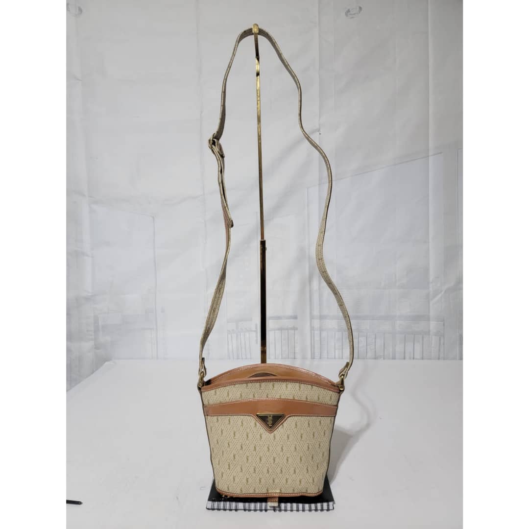 Yves Saint Laurent Vintage Crossbody Bag Beige/Brown
