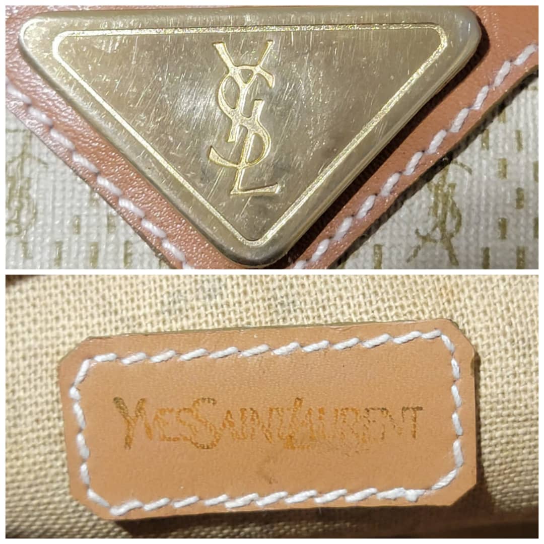 Yves Saint Laurent Vintage Crossbody Bag Beige/Brown - Image 4