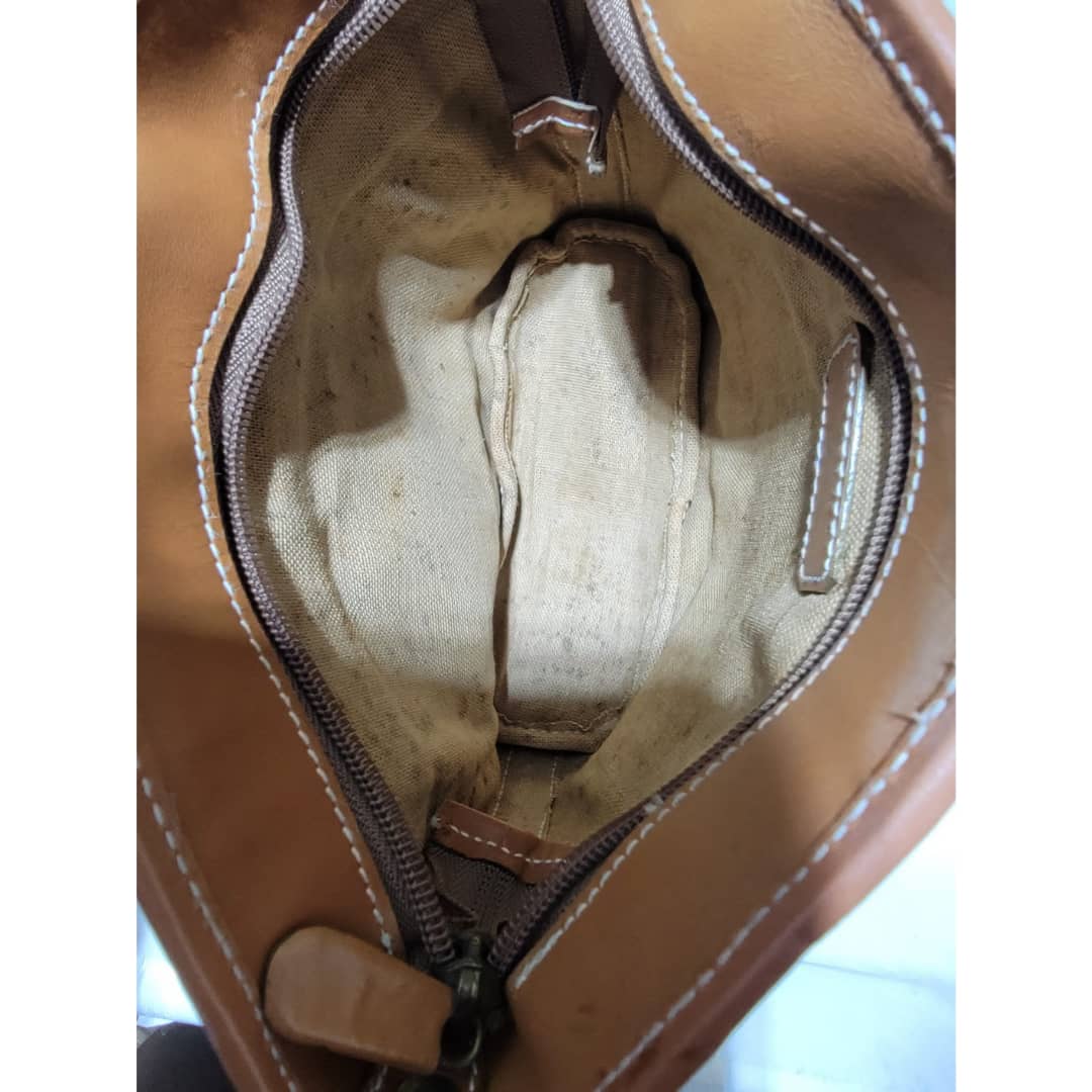 Yves Saint Laurent Vintage Crossbody Bag Beige/Brown - Image 13
