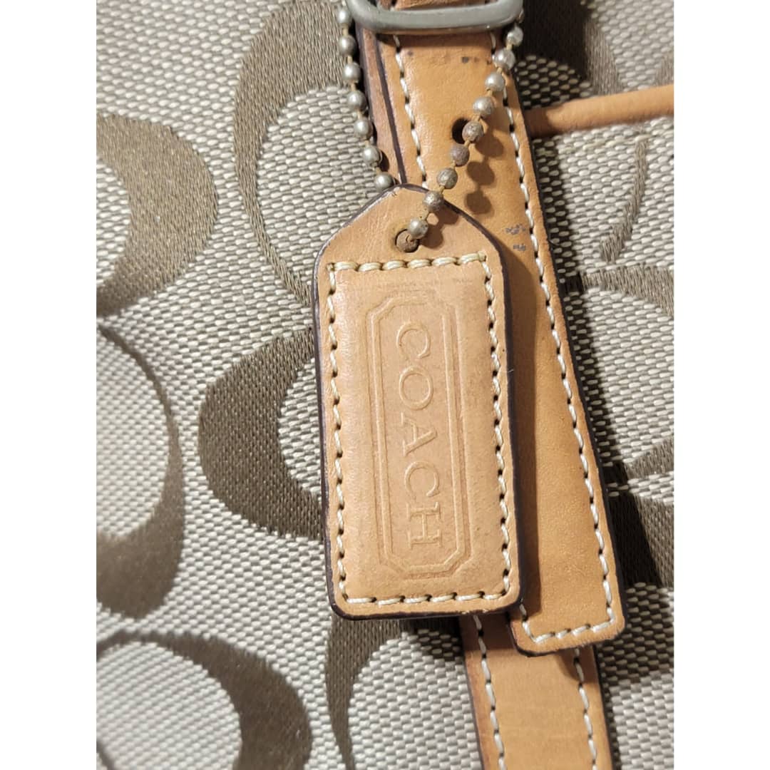 COACH VINTAGE CANVA TOTE SHOULDER BAG BROWN - Image 8