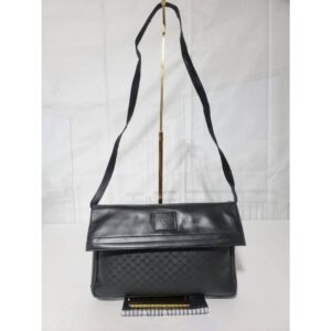 Gucci Vintage Micro Gg Monogram Crossbody Bag Black