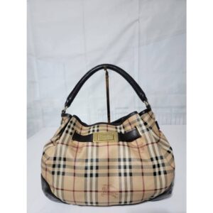 Burberry Haymarket Check Willenmore Hobo Beige/Brown