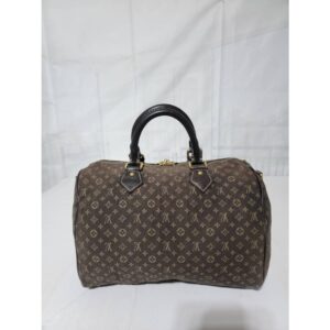 Louis Vuitton Monogram Canvas Mini Lin Speedy 30 Bag Brown