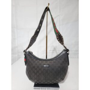 GUCCI Monogram Medium Half Moon Crossbody/Shoulder Bag