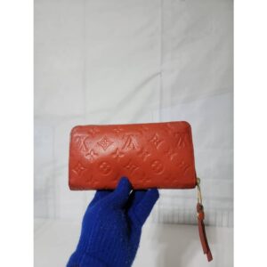 Louis Vuitton Monogram Empreinte Zippy Wallet Red