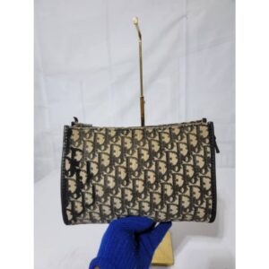 CHRISTIAN DIOR OBLIQUE POUCH/CLUTCH Black/Off-White