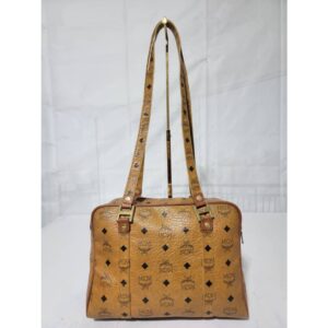 MCM Vintage Cognac Full Zip Shoulder Bag
