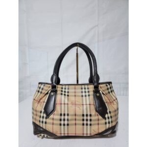 Burberry Haymarket Medium Landscape Heathcliff Tote Bag Brown/Beige