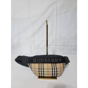 BURBERRY Nylon Vintage Check Sonny Bum Bag Beige/Black
