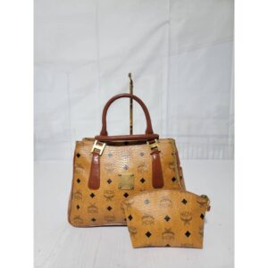 MCM Vintage Handbag with Mini Pouch Cognac