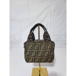 Fendi Vintage Zucca Canvas Small Handbag Brown