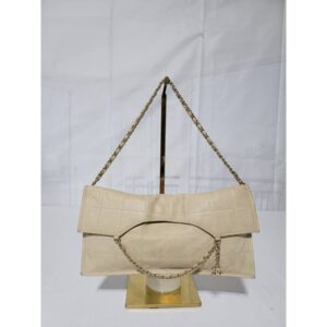 Chanel Vintage Chocolate Bar Convertible Envelope Clutch Chain Flap Bag Quilted Lambskin Medium