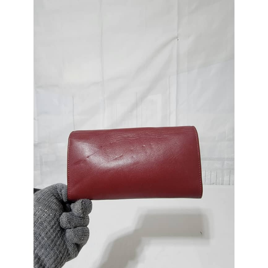 Chloe Long Georgia Flap Wallet Burgundy - Image 3