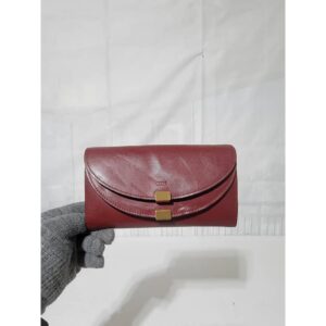 Chloe Long Georgia Flap Wallet Burgundy